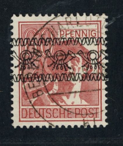 All. Besetzung Bizone Michel Nr. 49Ia gestempelt geprüft