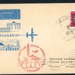 Erstflug Beleg Berlin - Tirana 1960 DDR
