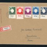 Generalgouvernement MiNr. 105 - 109 Satzbrief Einschreiben Krakau n. Bensheim
