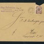 Privat Stadtpost Leipzig - Courier Post Brief 1892 - Oben beschädigt