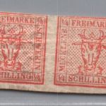 Mecklenburg-Schwerin Michel Nummer 1 2/4 ungebraucht (x)