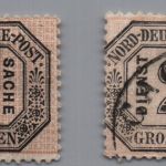 Norddeutscher Bund Dienstmarken Michel Nr. 4 + 5 gestempelt