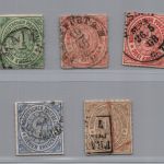 Norddeutscher Bund Michel Nr. 7 - 11 gestempelt
