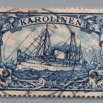 Dt. Kolonien Karolinen Michel-Nr. 17 gestempelt