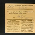 Bayern Einzelfrankatur Paketkarte Mi.Nr. 99 Ergoldsbach n Altötting 1916