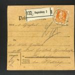 Bayern Einzelfrankatur Paketkarte Mi.Nr. 99 Regenburg n. Pankofen 1916