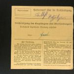 Bayern Einzelfrankatur Paketkarte Mi.Nr. 102 Würzburg n. Egenhausen 1916