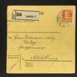Bayern Einzelfrankatur Paketkarte Mi.Nr. 99 Landshut n. Altötting 1916
