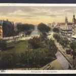 Feldpost AK - Düsseldorf Königsallee mit Stadtgraben 27.7.1915