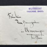 Schweiz Feldpostbrief Militärdienst Kaserne Basel 1914