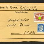 Feldpost Paketkarte - Feldpostpäckchen Berlin an Felpostnummer 58896