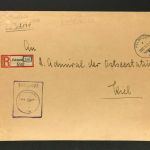 Feldpost Einschreiben 592 Felpost Numer 230 - 13.3.1943 nach Kiel