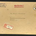 Feldpost Einschreiben 461 Felpost Numer 831 - 3.5.1942 nach Wilhelmshaven