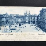 Ansichtskarte Schweiz Gruss aus Zürich Bahnhofplatz 1900