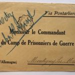 Beleg von Malesherbes 1916 nach Metz - an den Kommandanten d. Gefangenen Camps