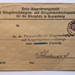 Dt. Reich EF Dienstmarke Nr. 50 - Kreis - Hauptfürsorgestelle Regensburg