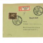 Dt. Reich Michel Nummer 671 Einzelfrankatur Einschreiben München Riem 1938