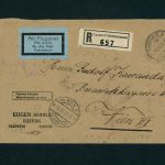 Schweiz Flugpost Einschreiben Luzern nach Wien Mi.NR. 233x,179x 213x 183x