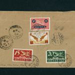 Schweiz Flugpost Einschreiben Luzern nach Wien Mi.NR. 233x,179x 213x 183x