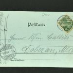 Mondscheinkarte Gruss aus Lübeck Marktplatz 1900