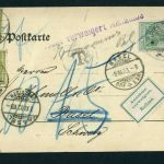 Deutsches Reich Firmen Postkarte Biebrich nach Basel - Annahme verweigert 1903