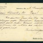 Deutsches Reich Firmen Postkarte Biebrich nach Basel - Annahme verweigert 1903