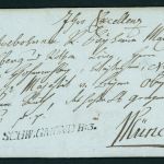 Vorphilatelie Briefhülle Rayonbrief Schwäbisch Gmünd n. München - Gräfl. Siegel