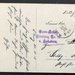 Feldpostkarte Train Ersatz Abteilung No. 15, 4. Eskadron 1918 n. Stuttgart
