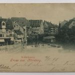 AK Gruß aus Nürnberg - Schleifersteg - 1898 nach Wermelskirchen