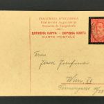 Jugoslawien Ganzsache gelaufen 1925 nach Wien