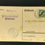 Postkarte Dienstpost Bezirksnotariat Wilhelmsdorf nach Baustetten 1926
