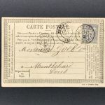 Frankreich EF ca. 1877 - Postkarte Saint Etienne - Montbéliard