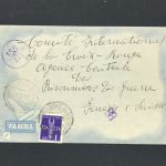 Italien Luftpostbrief Zensur Castellammare del Golfo an Internat. Komitee Genf