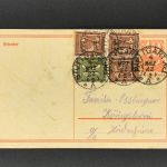 Infla Ganz. Papierzuschlag P153 +ZUF Stuttgart 4.3.1922