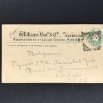 Firmen Ganzsache Großbritannien Williams Bros. Hounslow 1929 n. Liege