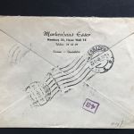 Alliierte Besetzung Eilboten Brief Hamburg n. Wiesbaden 22.11.1948