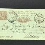 Italien Ganzsache Basel nach Florenz 1903