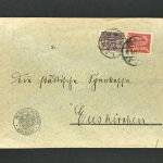 Dt. Reich Dienstbrief Mischfrankatur Düsseldorf n. Euskirchen 1921
