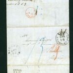 Vorphilatelie Brief USA Charlestown ü. New York , Minden n. Bremen 1853