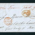 Vorphilatelie Brief Waterloo nach Aglasterhausen 1851