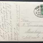 Foto AK Glückwunsch zum Geburtag 1927 gelaufen Bahnpost Hamburg Stettin