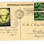Schweiz Flugpostkarte Brugg - Yverdon 1927