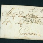 Vorphilatelie Brief Barcelona 1785 nach Genua