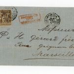Einzelfrankatur Levante - 1877 nach Marseille