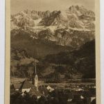 AK Partenkirchen mit Dreitorspitze - Infla 1923 nach Regensburg