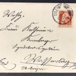 Bayern Einzelfrankatur 1905 Dillingen