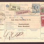 Österreich Mehrfachfrankatur Einschreiben Paketkarte Wien - Konstantinopel 1916