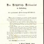 Postablage / Dienstbrief Wissgoldingen - Winzingen 1874 / Ordinariat Rottenburg