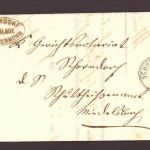 Formular / Dienstsache mit zweimaliger Verwendung Schorndorf - Miedelsbach 1869
