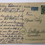 Posthorn Ganzsache gelaufen Lauingen n. Prutting 1952